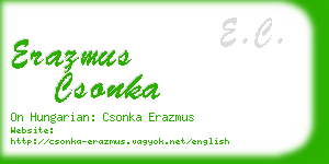 erazmus csonka business card